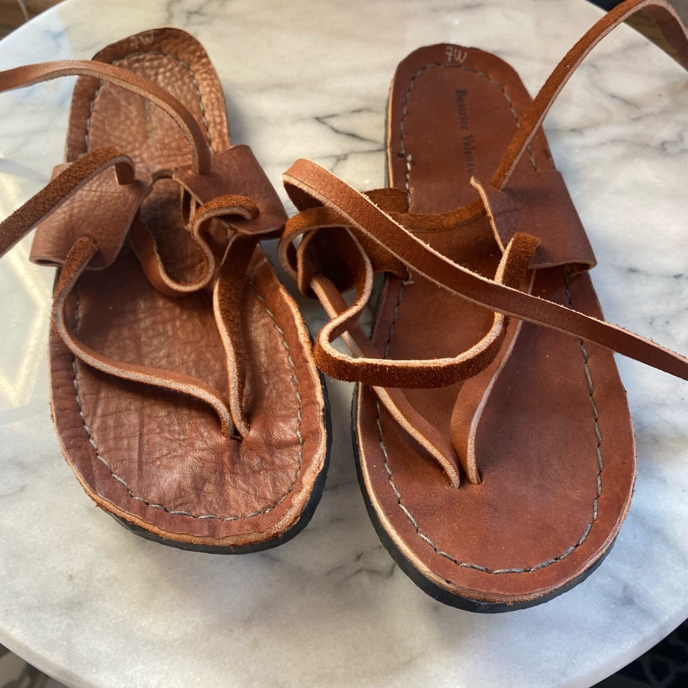 Early Beatrice Valenzuela Brown Gladiator Sandals - Picture 7 of 9